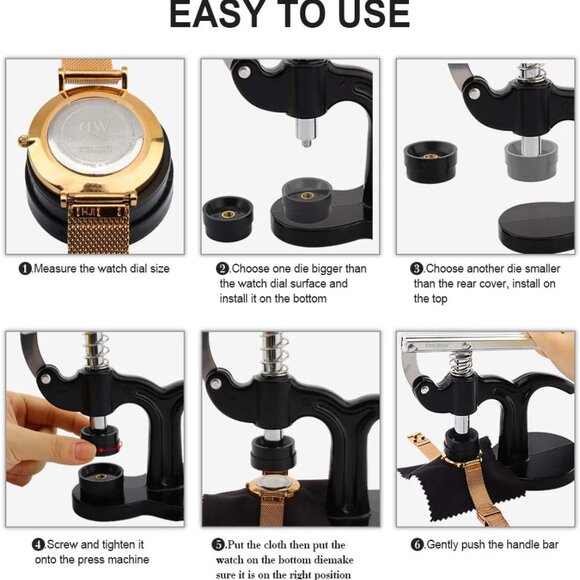 Watch Press Tool Set, Watch Repair Kit Professional with Everything - Picture 4 of 6